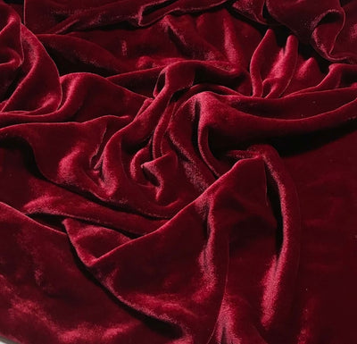 100% Micro Velvet Blood Red Fabric 44" wide [8720]