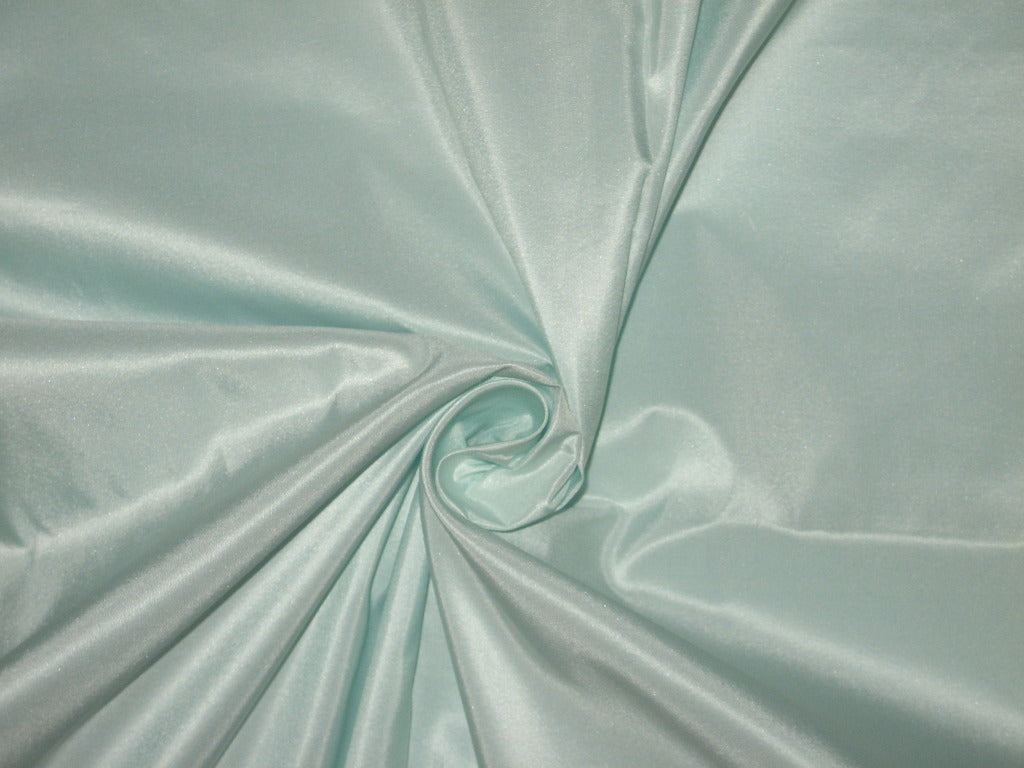 100% Pure SILK TAFFETA FABRIC Crystal Blue colour 5 yards continuous piece 60&quot;wide