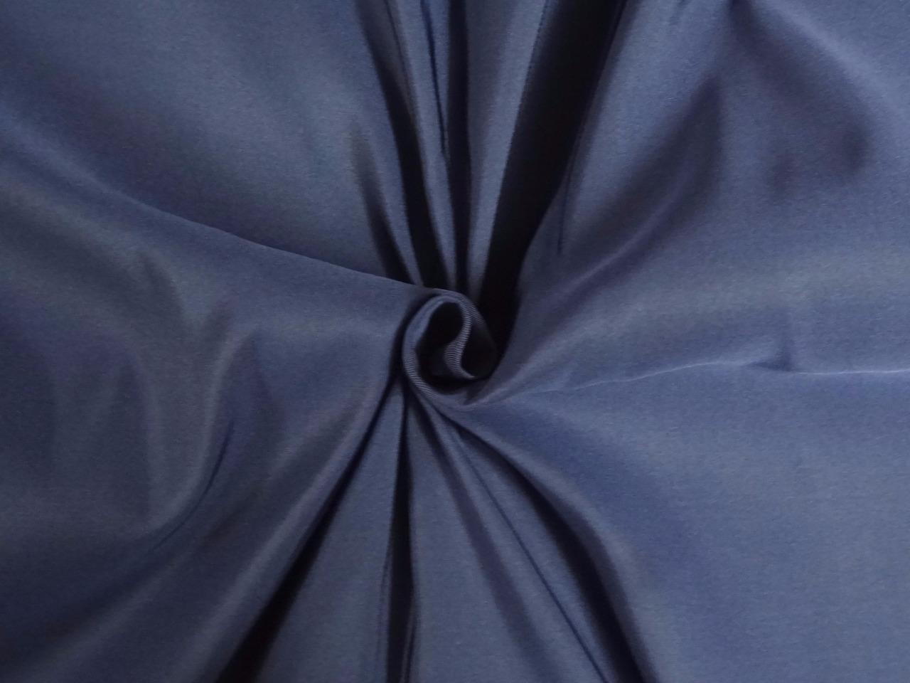100% SILK TAFFETA NAVY BLUE FABRIC 32 MM 54&quot; wide