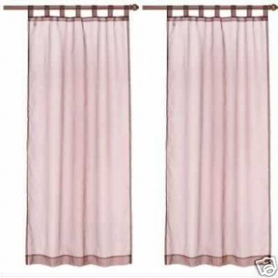Light pink silk organza curtain panels 44