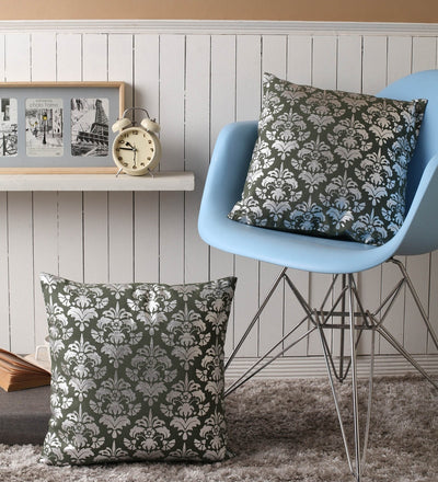 Silk Brocade fabric black green and silver4 color 44" wide BRO723[3]