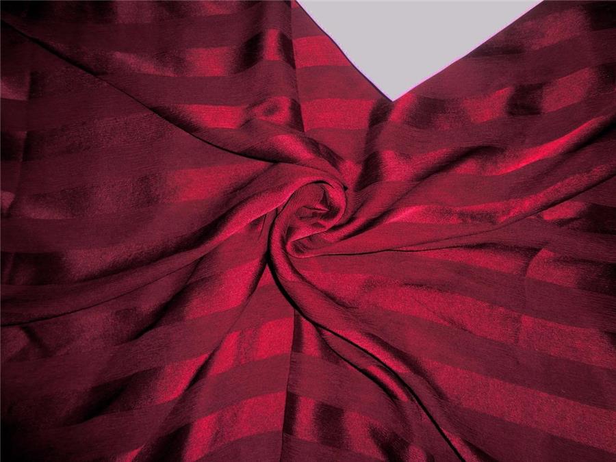 silk chiffon 1&quot; satin stripe fabric maroon 44" wide chiffonstripe[4] [7942]