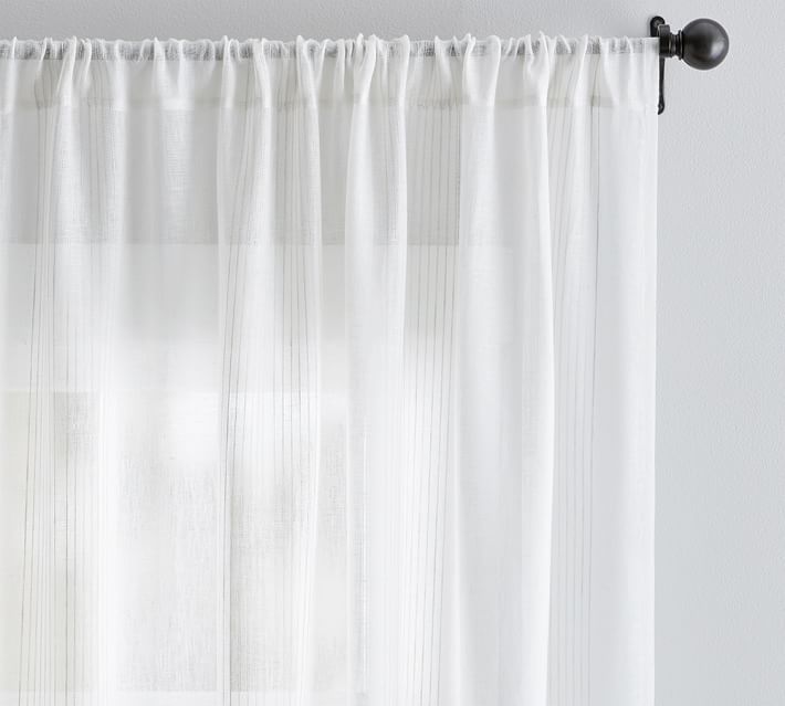 100% cotton gauze rod top curtain, 54 inches x 108 inches [8091]