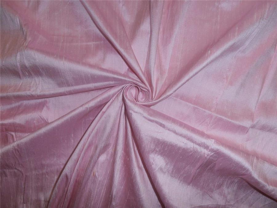 100% PURE SILK DUPIONI FABRIC BABY PINK clour 44" wide WITH SLUBS MM39[4]