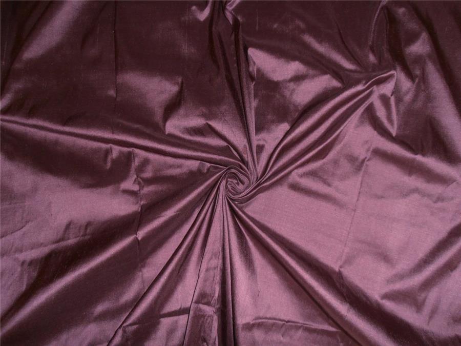 100% pure silk dupioni fabric dark plum 54" wide without slubs MM41A[4]