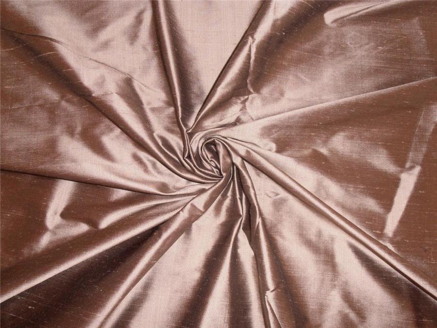 100% PURE SILK DUPION FABRIC OLD GOLD X BLACK COLOR 54" wide WITHOUT SLUBS MM#30[1]