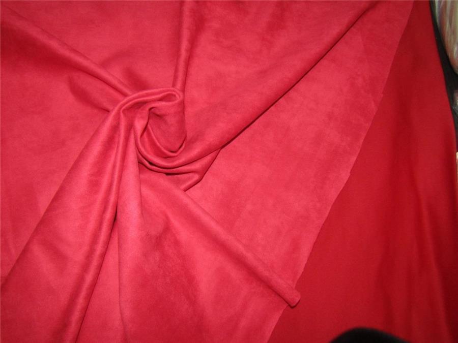 Scuba Suede Knit fabric 59&quot; wide- fashion wear red color #12[8649]