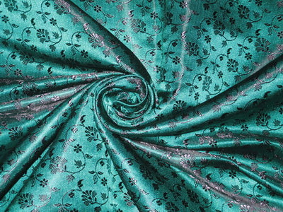Silk Brocade fabric green &amp; Purple 44" wide BRO102[5]