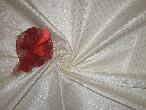 Silk Brocade Fabric Ivory color 44&quot;BRO12[4]