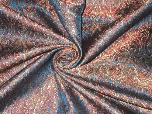 Silk Brocade Fabric Pretty Blue 44&quot;*