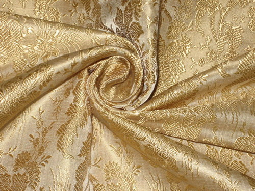 Silk Brocade Fabric Light Gold Victorian 44" wide BRO9[3]