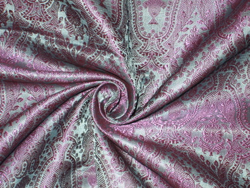 Silk Brocade Fabric Blue & Purple 44" wide BRO79[3]