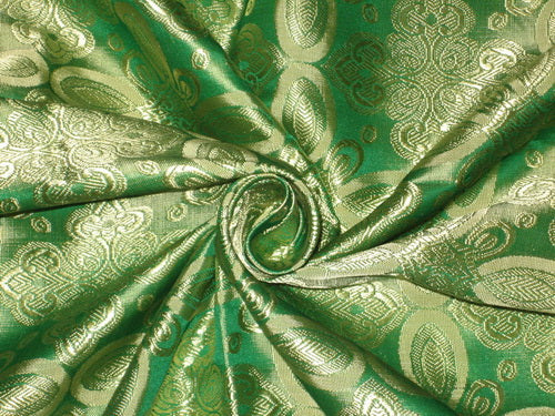 Vestment Brocade fabric Gold & Green colour 44" wide BRO79[4]