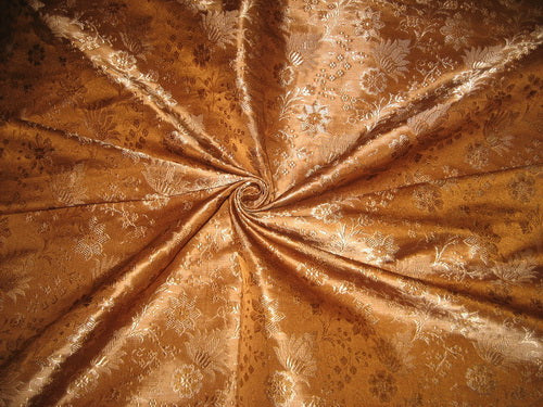 Silk Brocade fabric Golden Brown 44" wide BRO160[3]