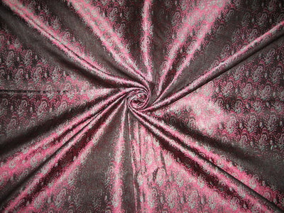 Silk Brocade fabric Pink ,Black & Blue Color 44" wide BRO156[2]