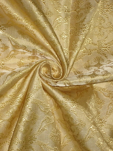 SILK BROCADE vestment FABRIC Gold color 44" wide BRO156[6]