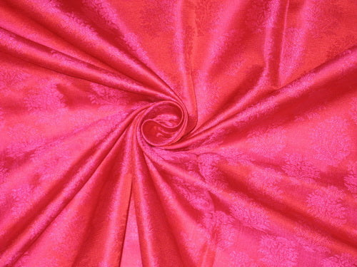 Silk Brocade Fabric Iridescent Red & Pink 44" wide BRO162[2]