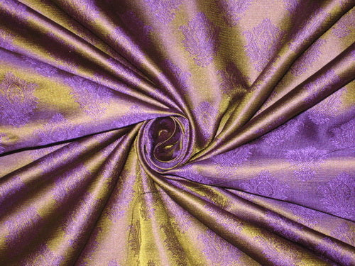 Silk Brocade Fabric Iridescent Green & Purple 44" wide BRO162[1]