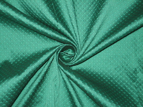 Spun Silk Brocade Fabric dark Green 44" wide BRO163[3]