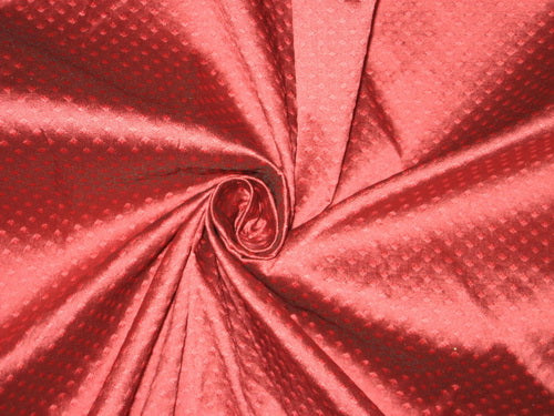 Spun Silk Brocade Fabric pinkish Red 44" wide  BRO163[2]