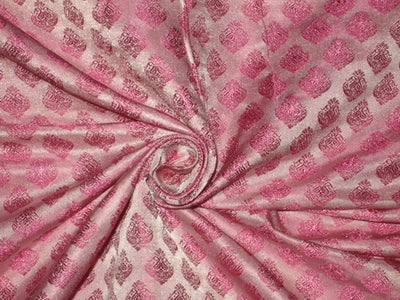 Silk Brocade Light Pink & Pink 44" wide BRO173[5]