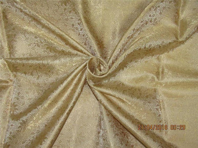 Silk brocade fabric gold color 44" wide BRO580[4]