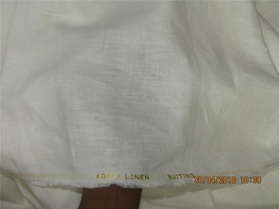 90 mm heavy linen suiting fabric ivory natural color 58" wide