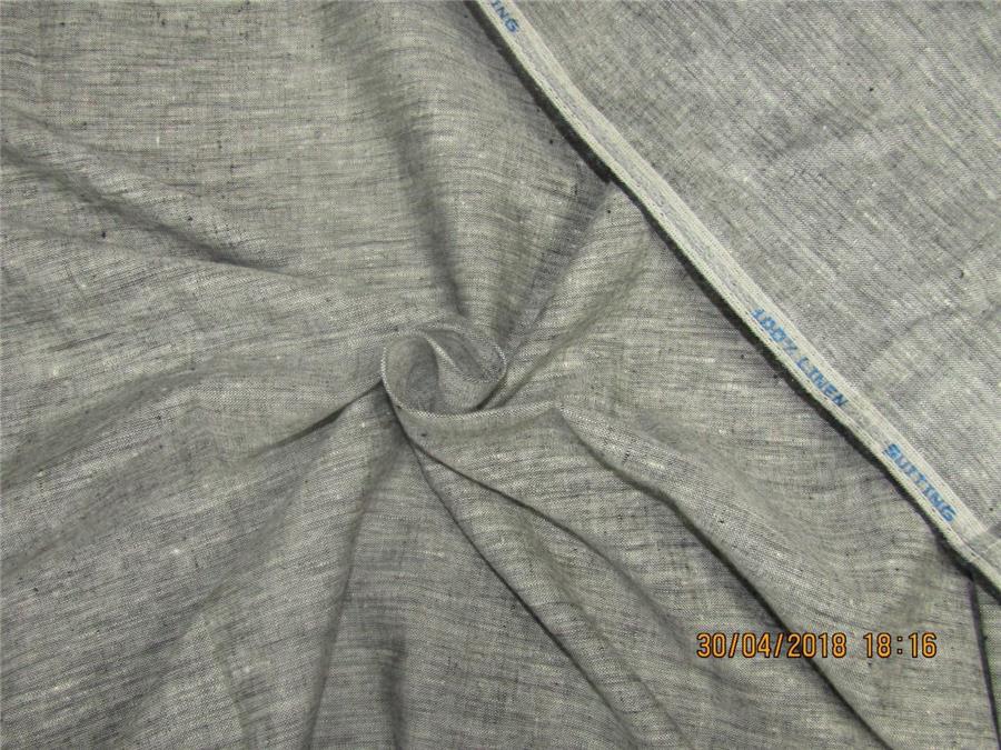 90 mm heavy linen suiting fabric grey color 58" wide