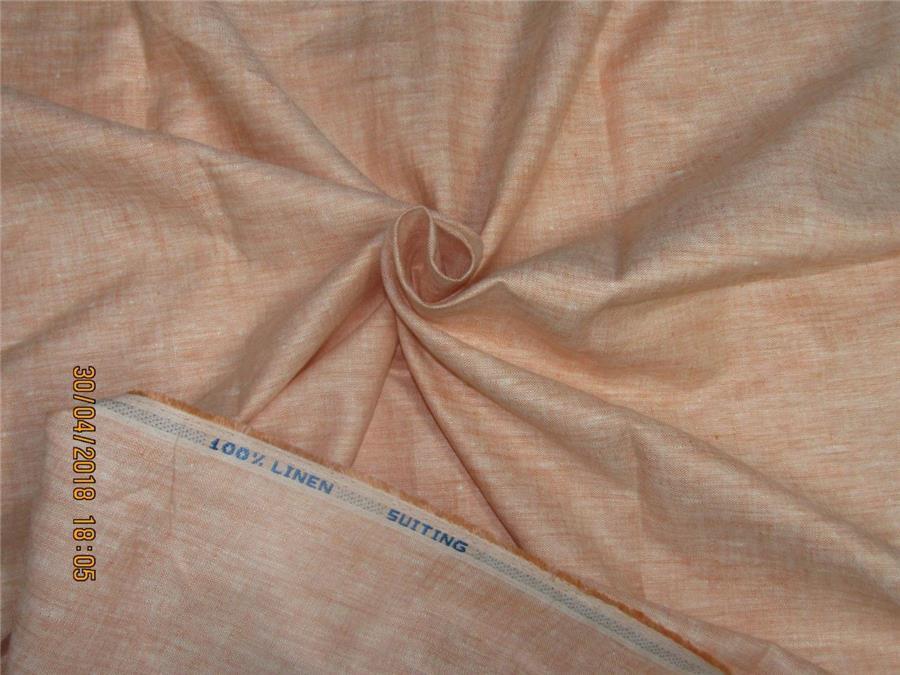 90 mm heavy linen suiting fabric peach color 58" wide