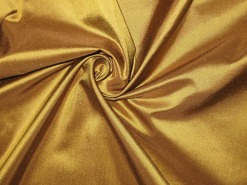 Pure SILK TAFFETA FABRIC Bronze with Brown Shot color 54&quot; wide