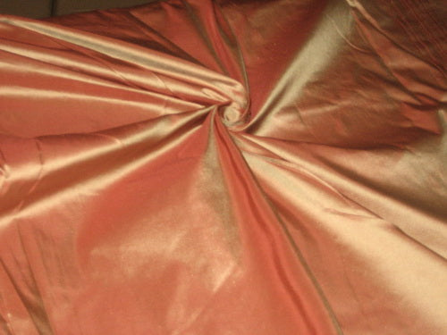 100% Pure SILK TAFFETA FABRIC Rusty Brown Gold Shot 54" wide TAF53[1]