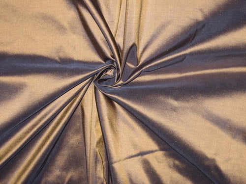 100% Pure SILK TAFFETA FABRIC Gold with Ink Blue Shot 54" wide TAF81