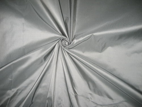 100% Pure Silk Taffeta Fabric Silver 3.70 Cut Length 54" wide TAF172[2]