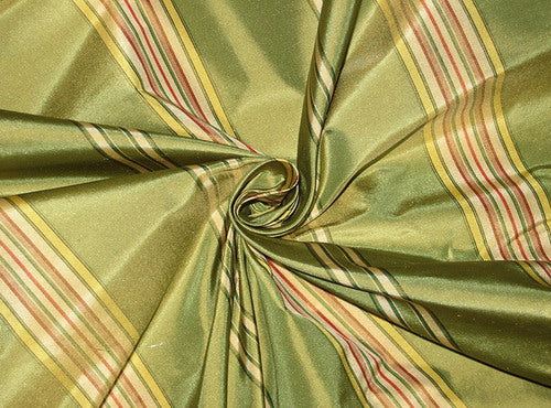 Silk Taffeta Fabric Apple Green,Yellow,Red &amp; Ivory 54&quot; wide