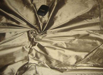 silk dupioni silk 54&quot; width -Taupe colour