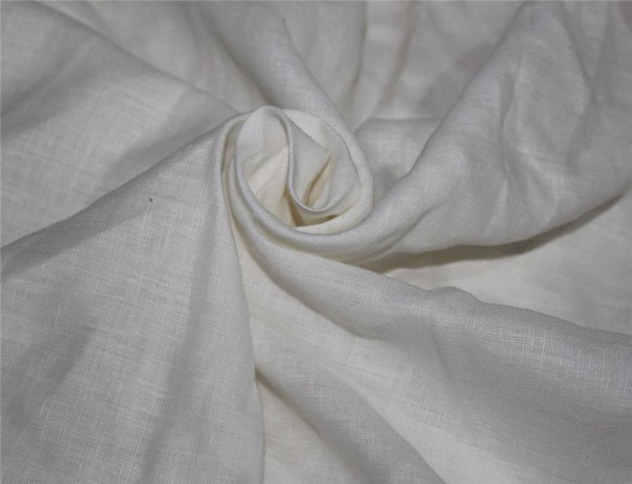 Pure linen fabric ivory color 112" wide