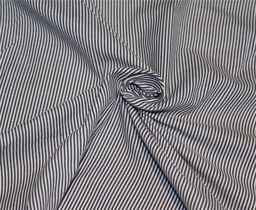 Cotton polyester shirting fabric navy blue color 60&quot; wide