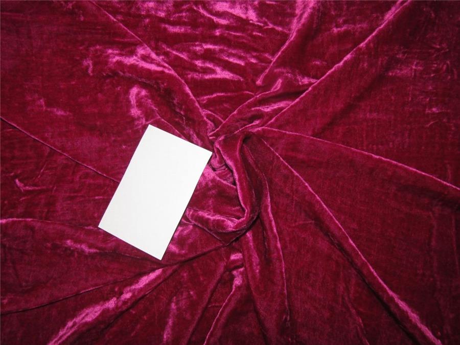 Imported Plush Silk Magenta Pink Velvet Fabric ~ 44&quot; wide [8735]