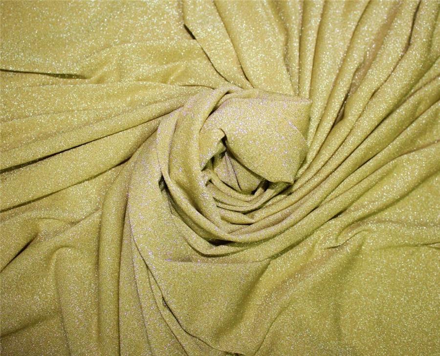 Golden color shimmer Silver Lycra fabric ~ 58'' wide.