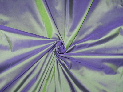100% Pure silk taffeta fabric kingfishergreen x purple 54" wide TAF293