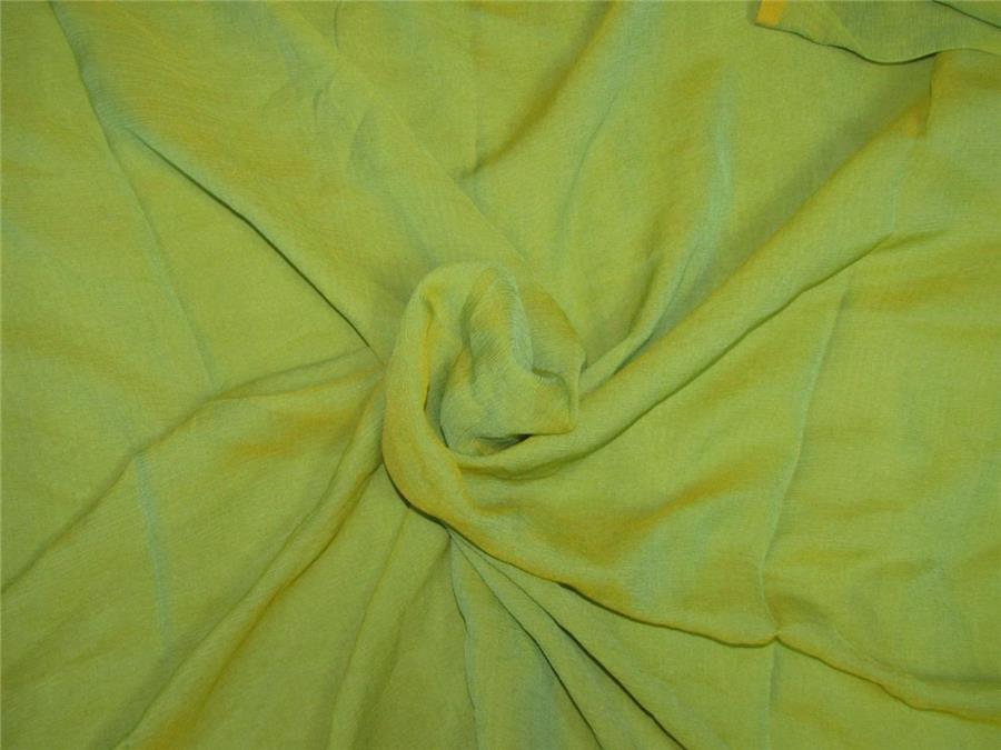 iridescent green x yellow two tone crinkle chiffon 44&quot;wide PKT#7