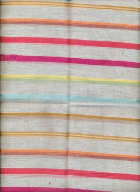 cotton voile w/ multi colour stripes