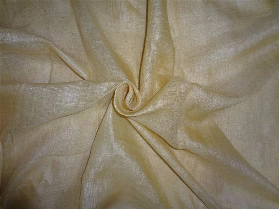 Sheer Gauze Linen--yellow Thin Transparent Linen Fabric 58" wide