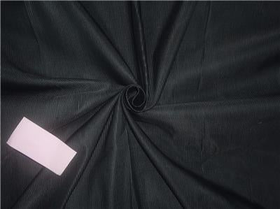 100% SILK TAFFETA FABRIC PIN STRIPE 44&quot;- dustry green